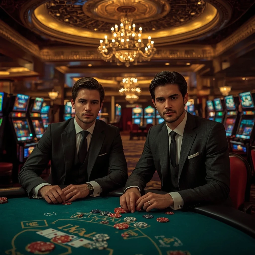 Dos jugadores de póker en Lucky Days Casino